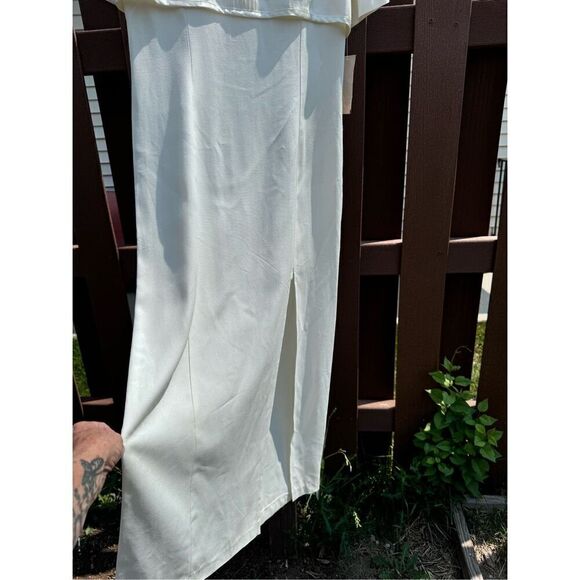 Vintage Sears dress BNWT size 7/8 Be Smart long satiny creamy - Picture 12 of 16